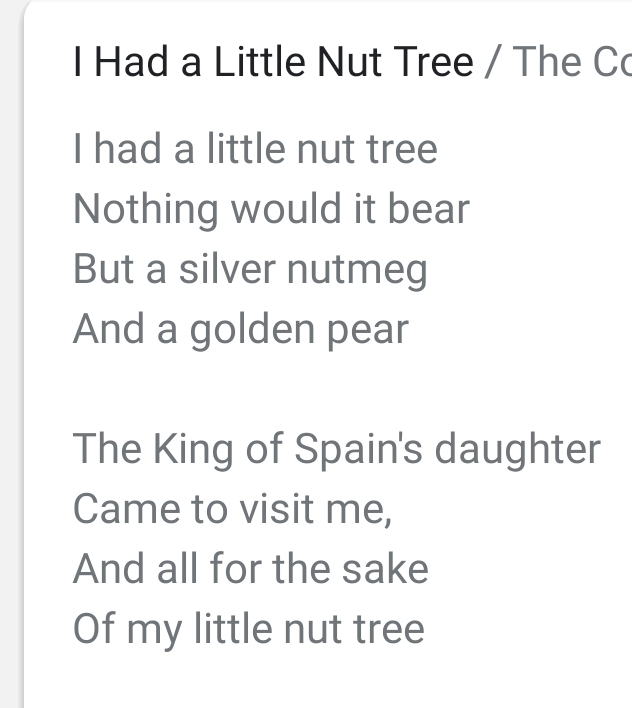 I had a little nut tree
